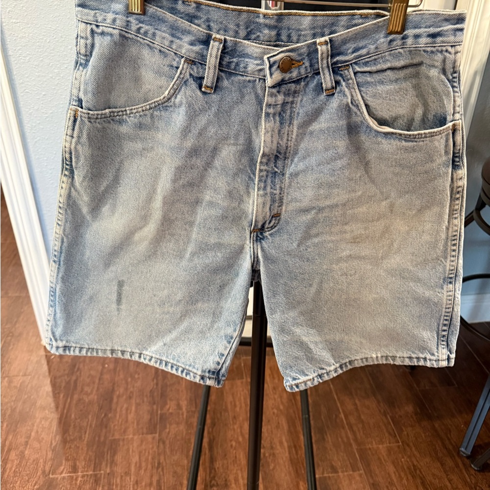 2 Pairs- Vintage - Rustler - Denim - Blue Jean Shorts - Mens 32”/34”
